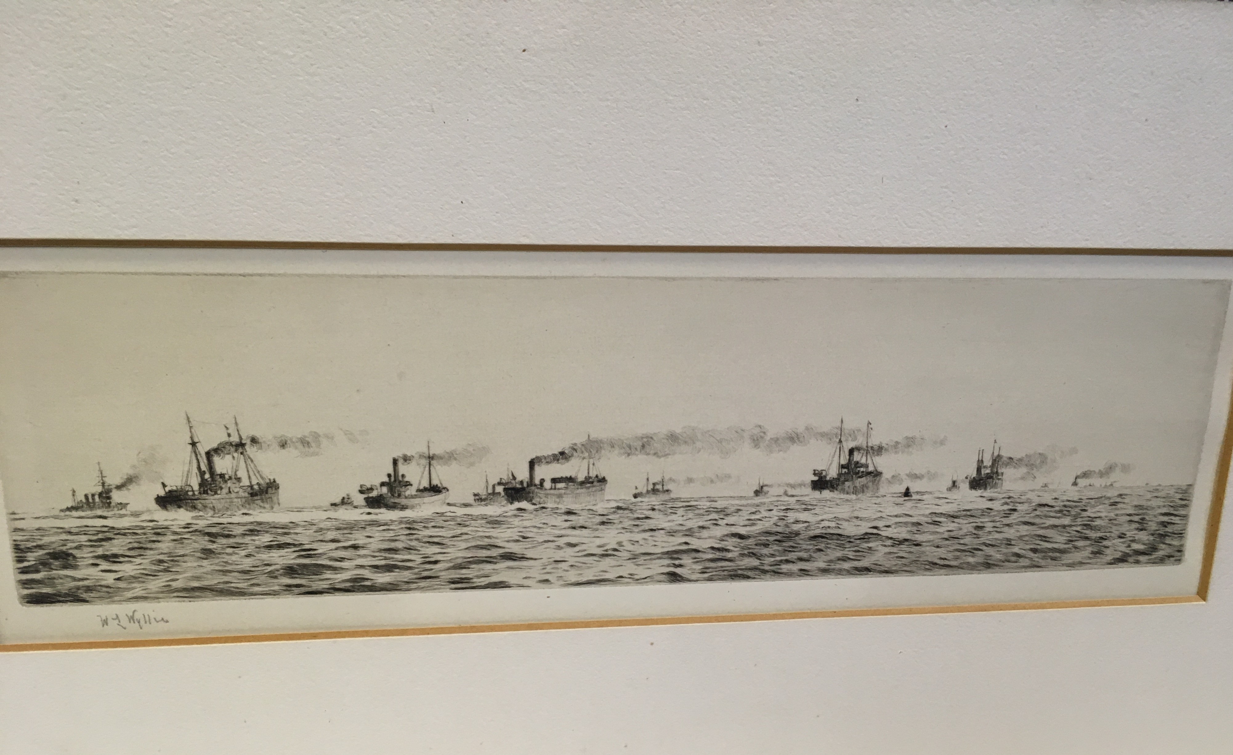 WILLIAM LIONEL WYLLIE (1851-1931) A CONVOY AT SEA signed l.l. W. L. Wyllie etching Image: 8.5 x 33. - Image 3 of 6