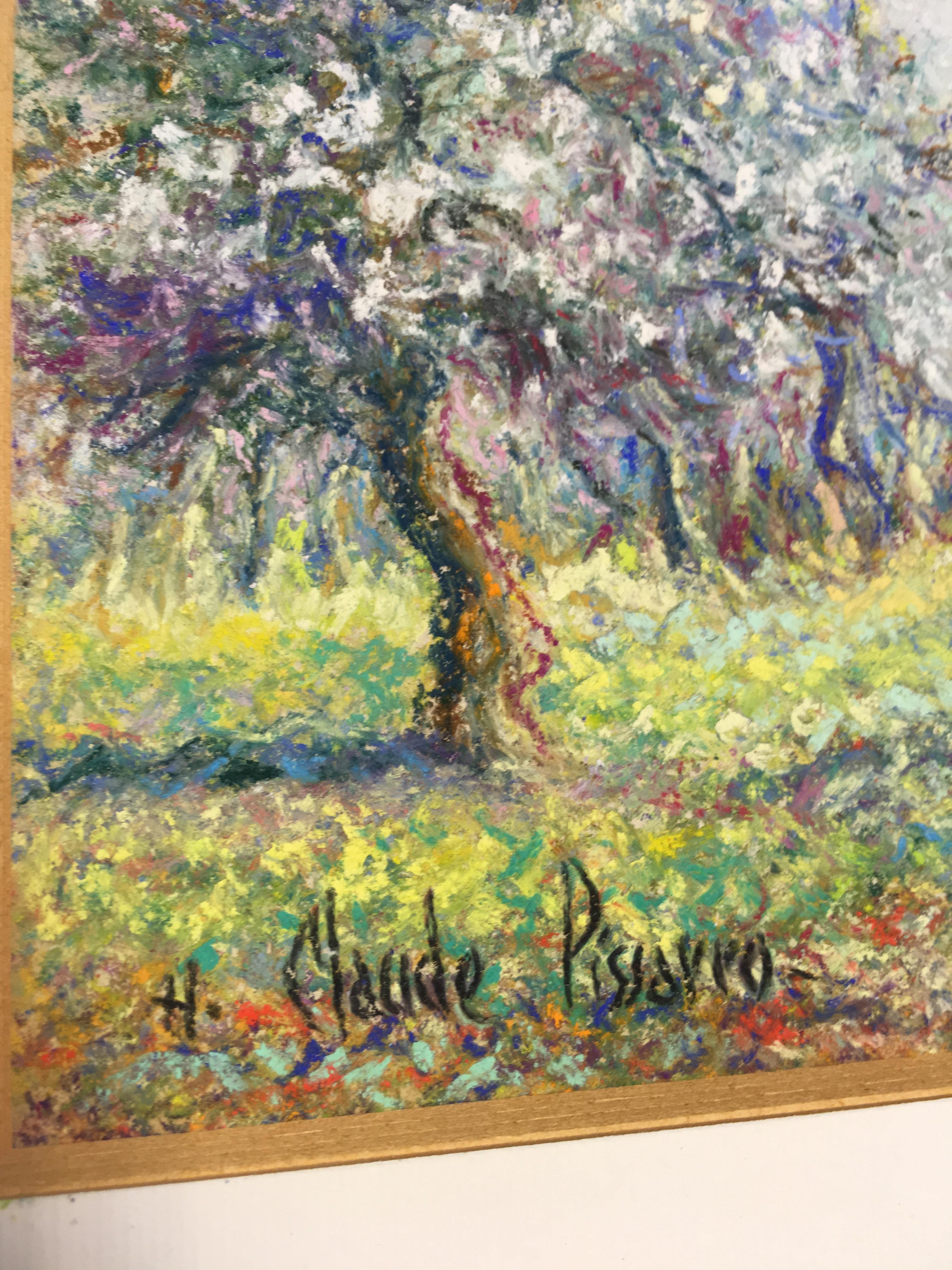 • HUGUES CLAUDE PISSARRO (b.1935) POMMIERS EN FLEURS A ST CHERON signed l.l. H Claude Pisarro - Image 3 of 10