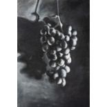 • SARAH BECKETT (20th-21st CENTURY) BLACK GRAPES signed l.l. signed, dated & titled on backboard