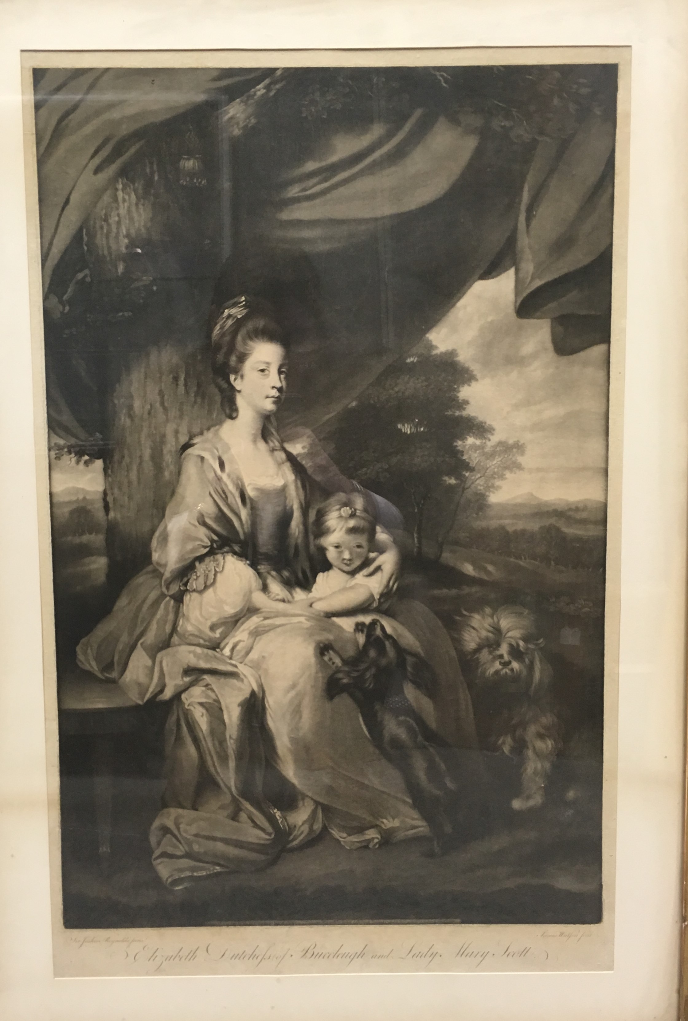 □ AFTER SIR JOSHUA REYNOLDS, P.R.A. THE DUCHESS OF BUCCLEUGH including a modern reproduction print - Image 2 of 4