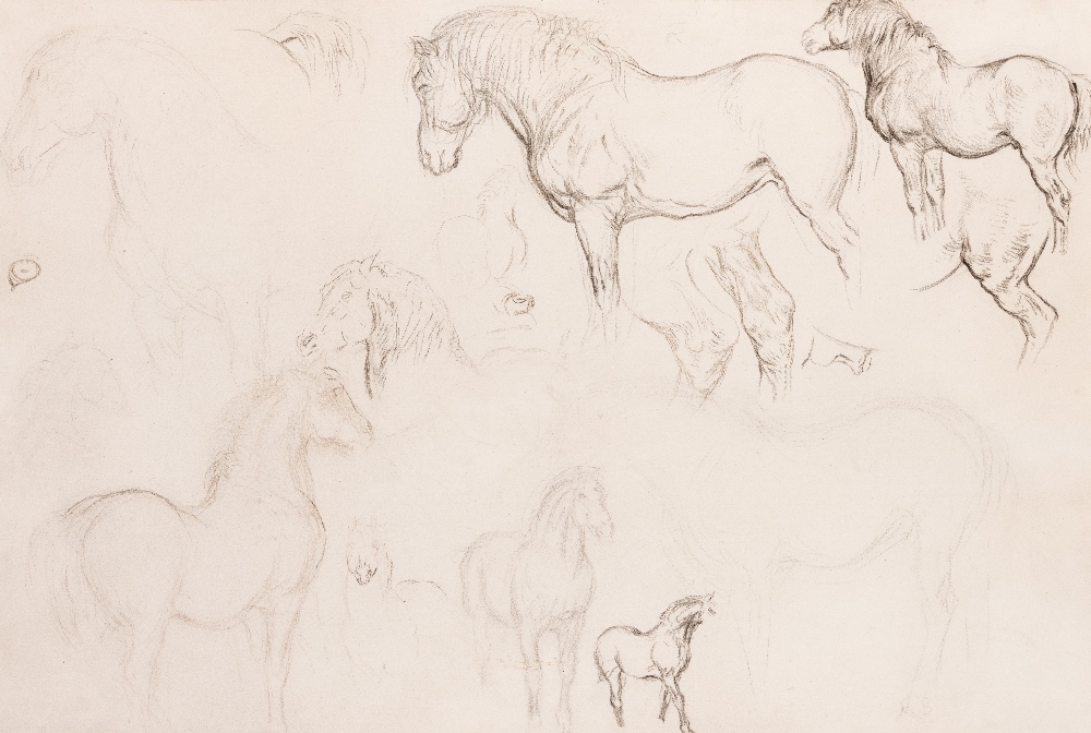 HENRY WILLIAM BANKS DAVIS, R.A. (1833-1914) STUDIES OF HORSES to be sold together with Evening