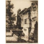 • STANLEY ANDERSON, C.B.E., R.A. (1884-1966) IGHTHAM MOTE, KENT etching 1st impression, edition of