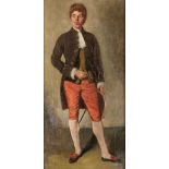 ITALIAN SCHOOL (19th CENTURY) A GENTLEMAN IN 18th CENTURY COSTUME oil on board 60.0 x 29.5cm / 23