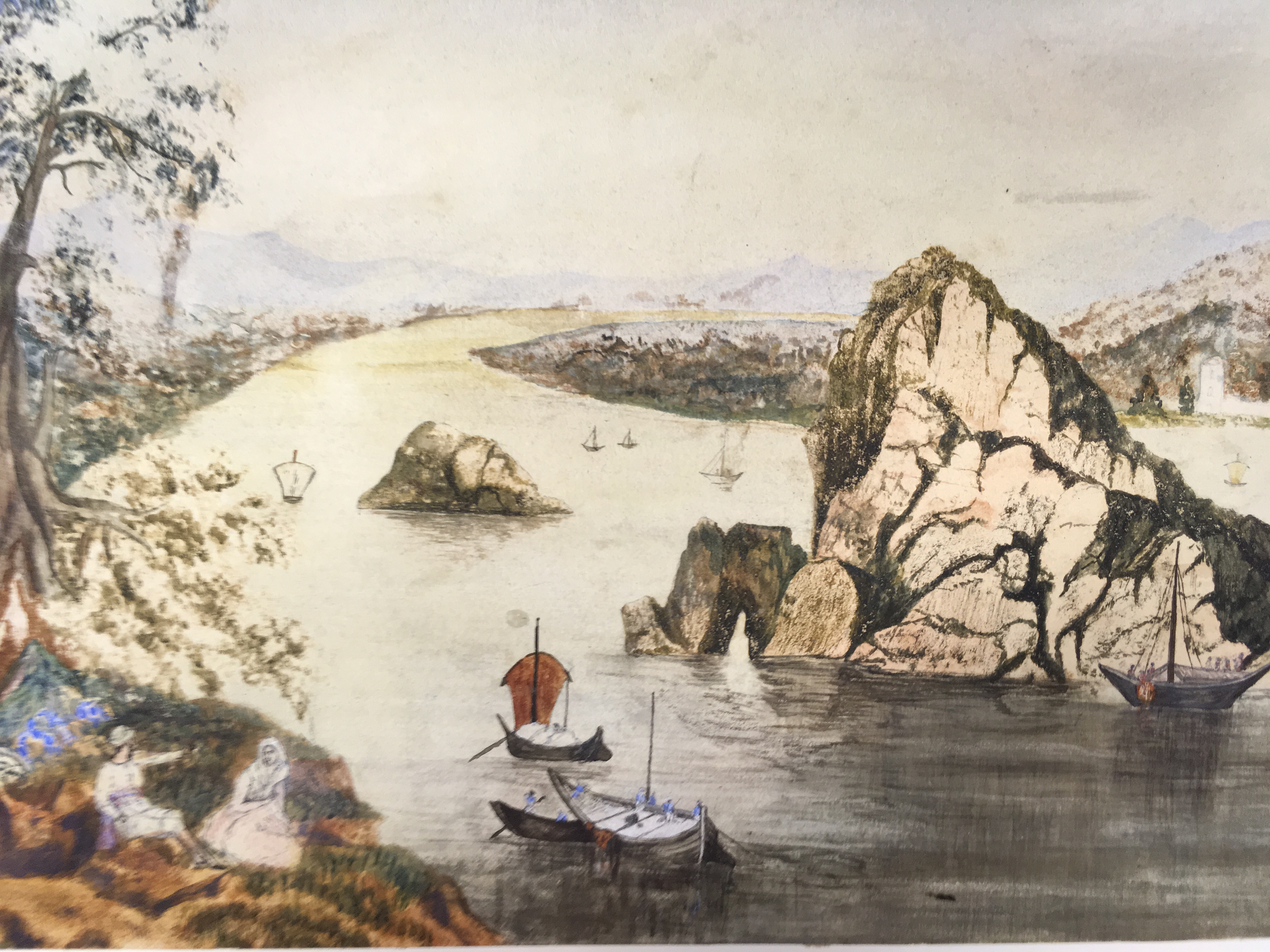 COLONIAL SCHOOL (19th CENTURY) AN EASTERN RIVER watercolour 26.5 x 44.5cm / 10 1/2 x 17 1/2in It has - Image 6 of 10