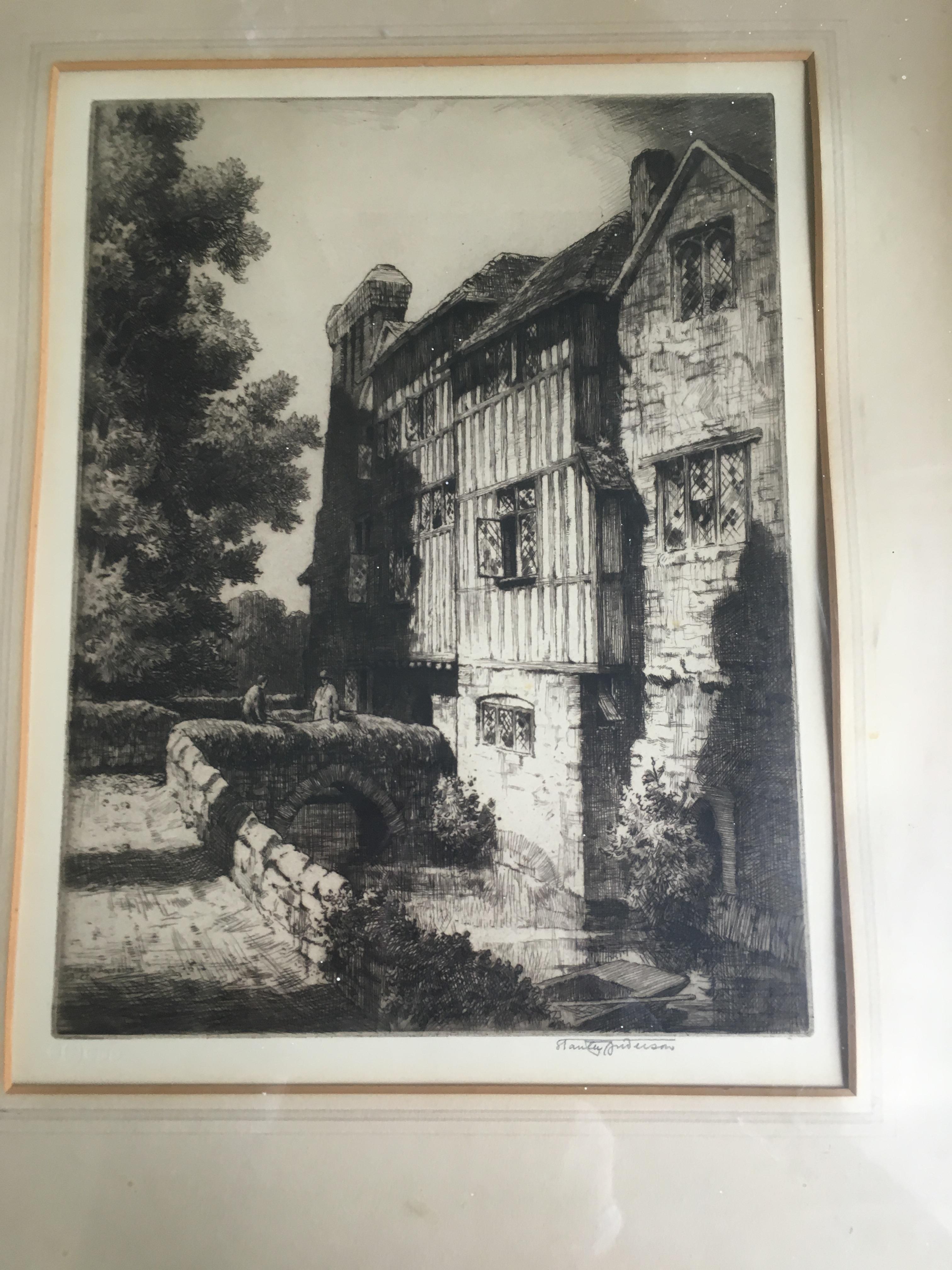 • STANLEY ANDERSON, C.B.E., R.A. (1884-1966) IGHTHAM MOTE, KENT etching 1st impression, edition of - Image 2 of 5
