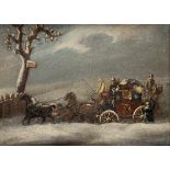 W. MAGGS (LATE 19th CENTURY) TWO SCENES OF THE ROYAL MAIL COACH both signed l.l. W Maggs oil on