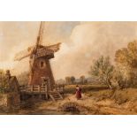 FOLLOWER OF DAVID COX (1783-1859) A WINDMILL watercolour 22.0 x 33.0cm / 8 1/2 x 13in