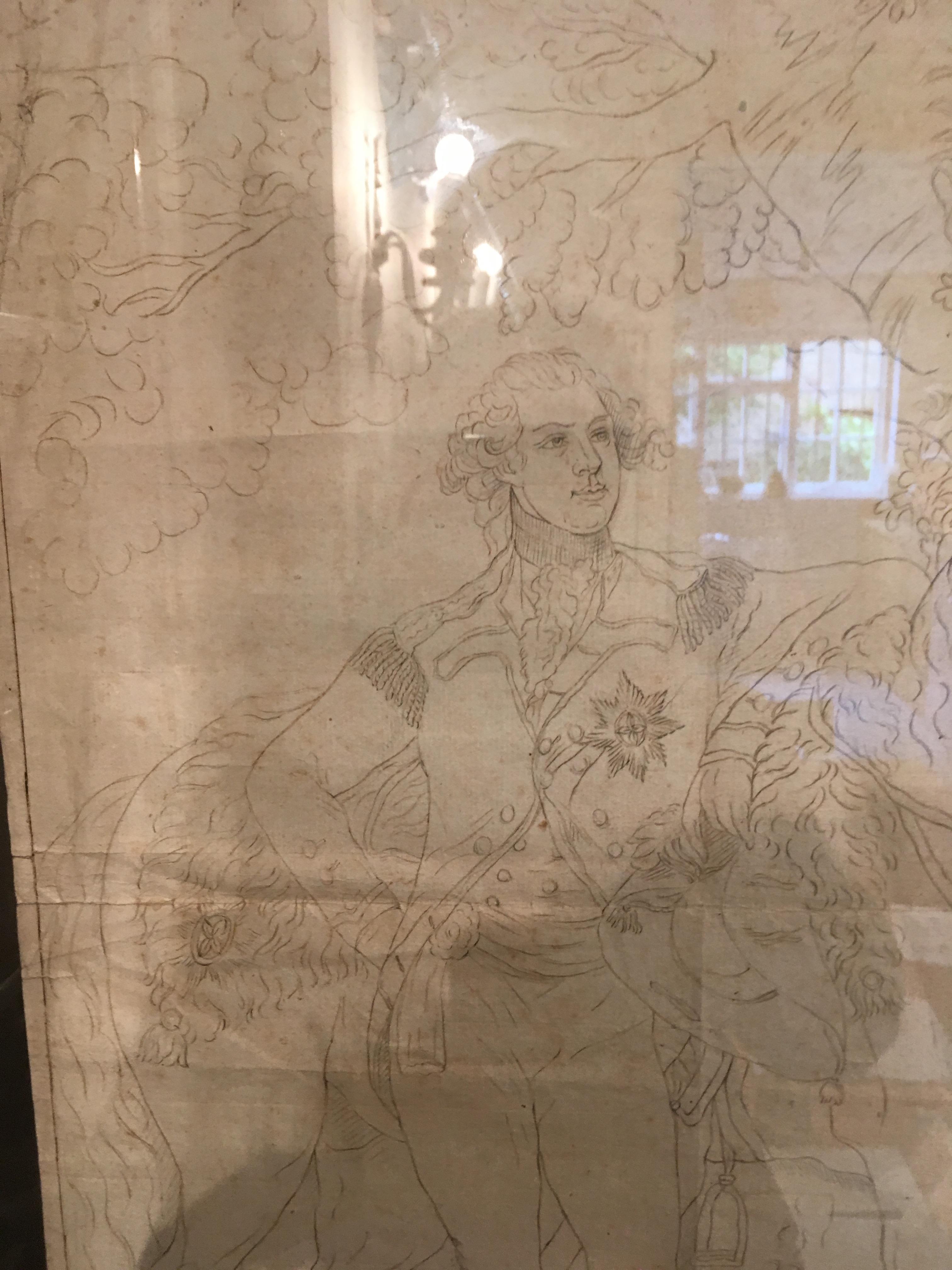 AFTER THOMAS GAINSBOROUGH, R.A. A PORTRAIT OF GEORGE IV AS PRINCE REGENT pencil 63.0 x 47.0cm / 24 - Image 6 of 13