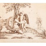 AFTER BARTOLOMEO PINELLI VENUS AND CUPID FROM VIRGIL'S AENEID signed l.r. E.L. Fecit inscribed in