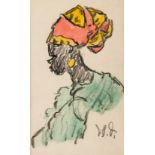 • VILLIERS DAVID (1906-1985) A PAIR OF STUDIES OF AFRICAN WOMEN both initialled l.r. one inscribed