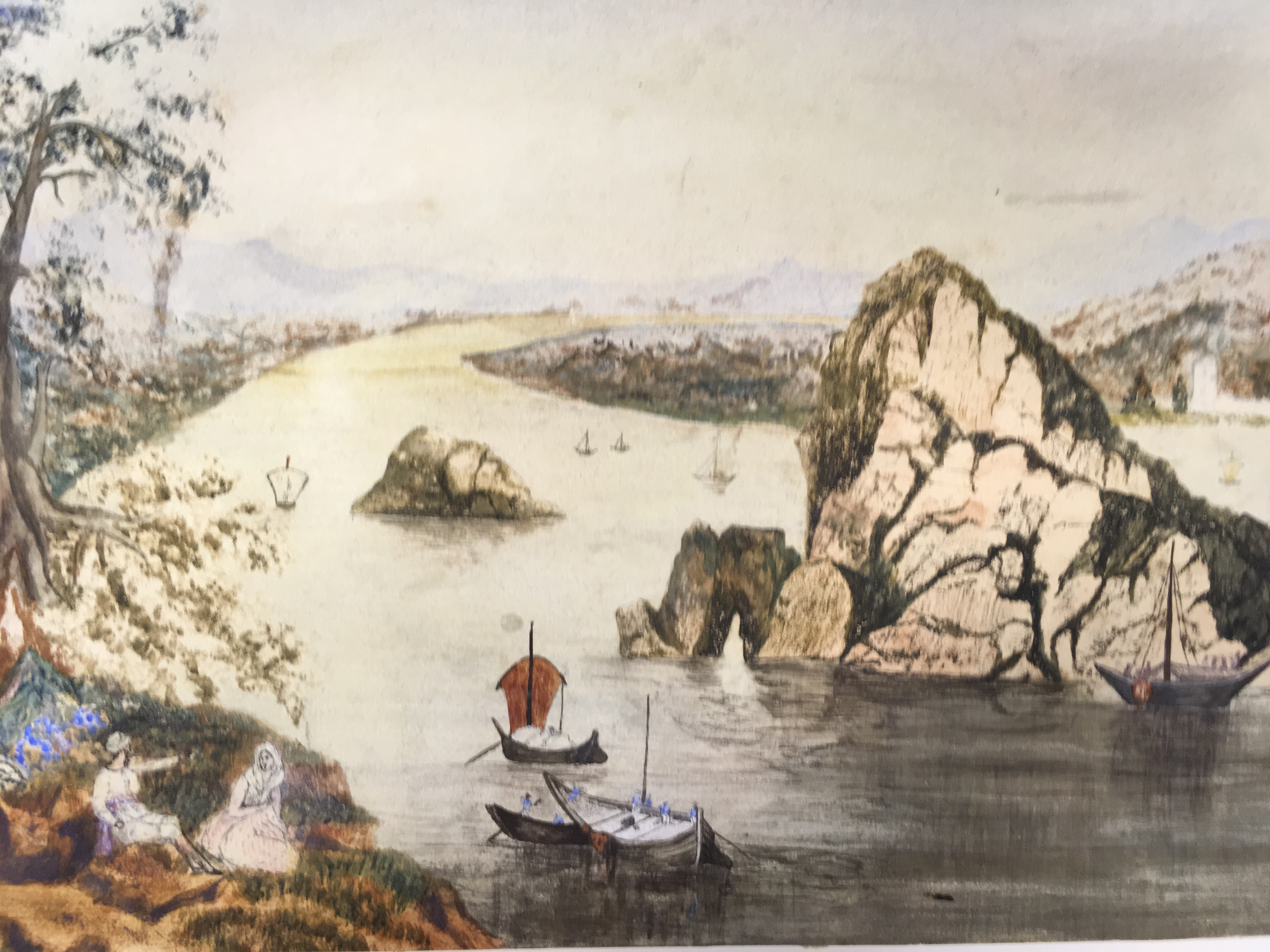 COLONIAL SCHOOL (19th CENTURY) AN EASTERN RIVER watercolour 26.5 x 44.5cm / 10 1/2 x 17 1/2in It has - Image 7 of 10