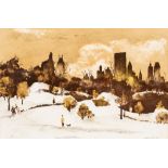 • ADOLF DEHN (1895-1968) SNOW IN CENTRAL PARK (OR CENTRAL PARK IN WINTER) Signed & dated in pencil