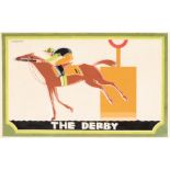 • HECTOR MACDONALD SUTTON (1903-1992) POSTER DESIGN FOR THE DERBY signed u.l. gouache 31.0 x 49.