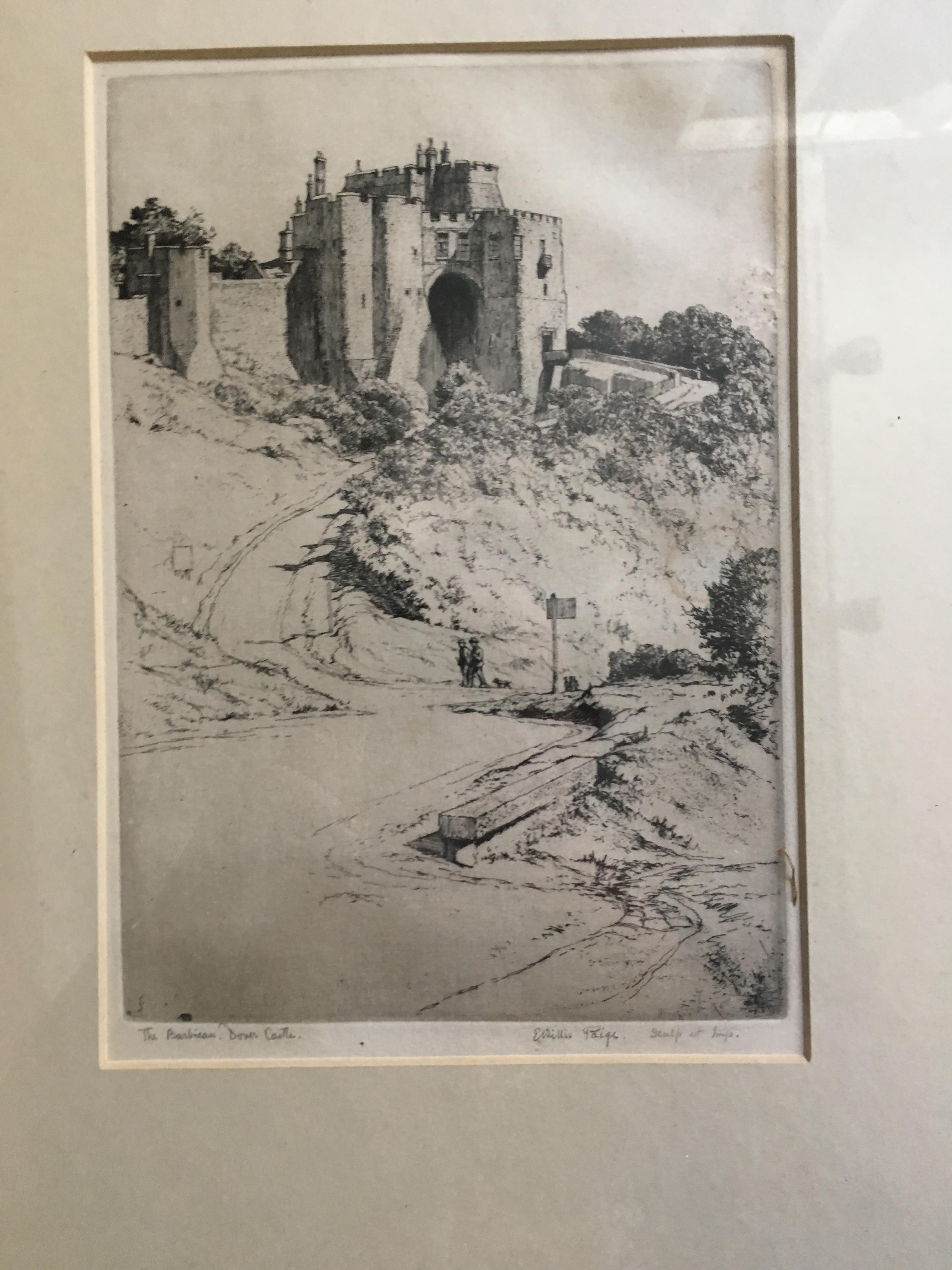 • EDWARD WILLIS PAIGE (1890-1960) THE BARBICAN, DOVER CASTLE sold together with etchings of The - Image 2 of 4