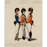 AFTER THOMAS ROWLANDSON (1756-1827) THE LOYAL VOLUNTEERS OF LONDON hand coloured aquatints, some