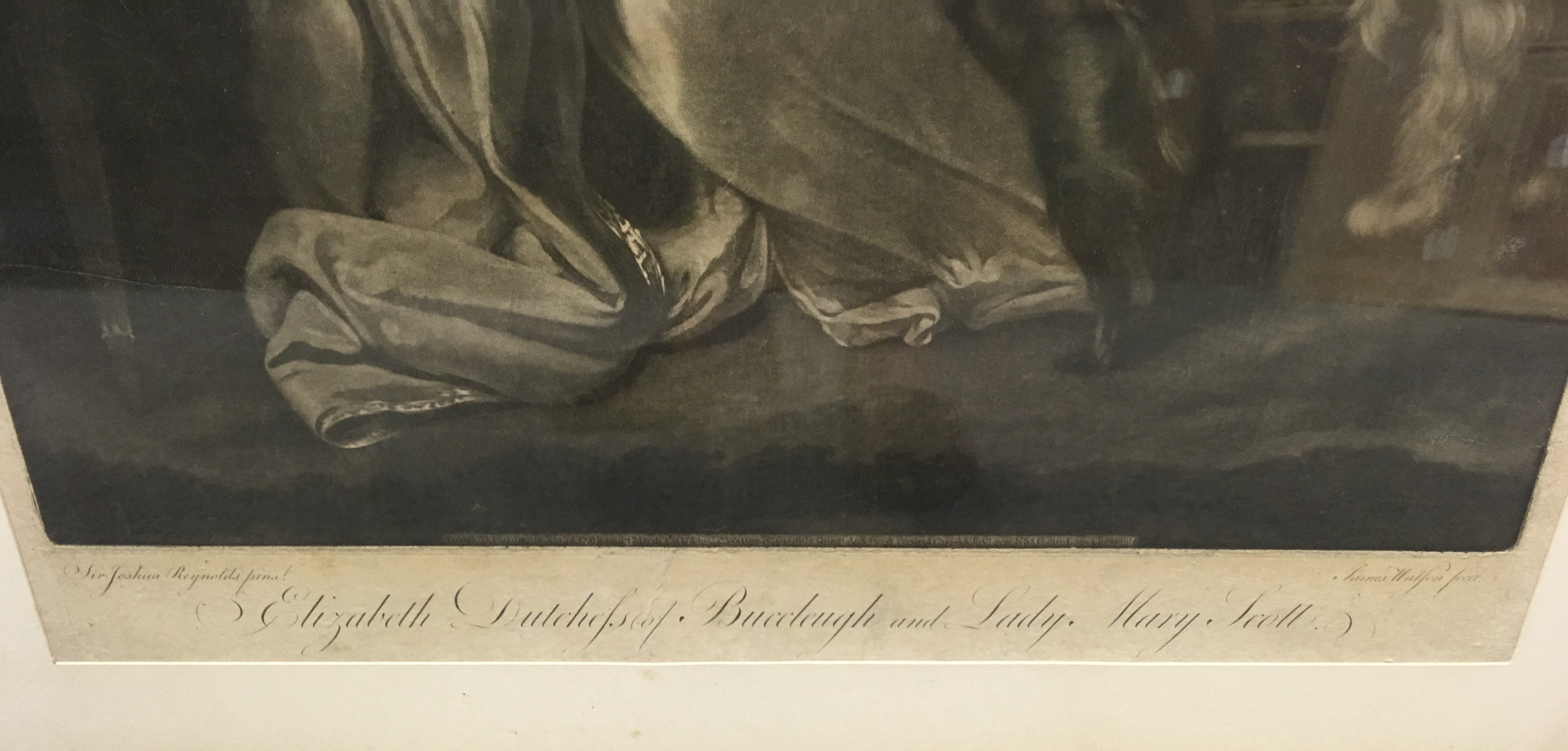 □ AFTER SIR JOSHUA REYNOLDS, P.R.A. THE DUCHESS OF BUCCLEUGH including a modern reproduction print - Image 3 of 4