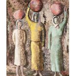 • M. ESCOBAR (20th CENTURY) THREE PAINTINGS OF GROUPS OF WOMEN each signed l.r. inscribed