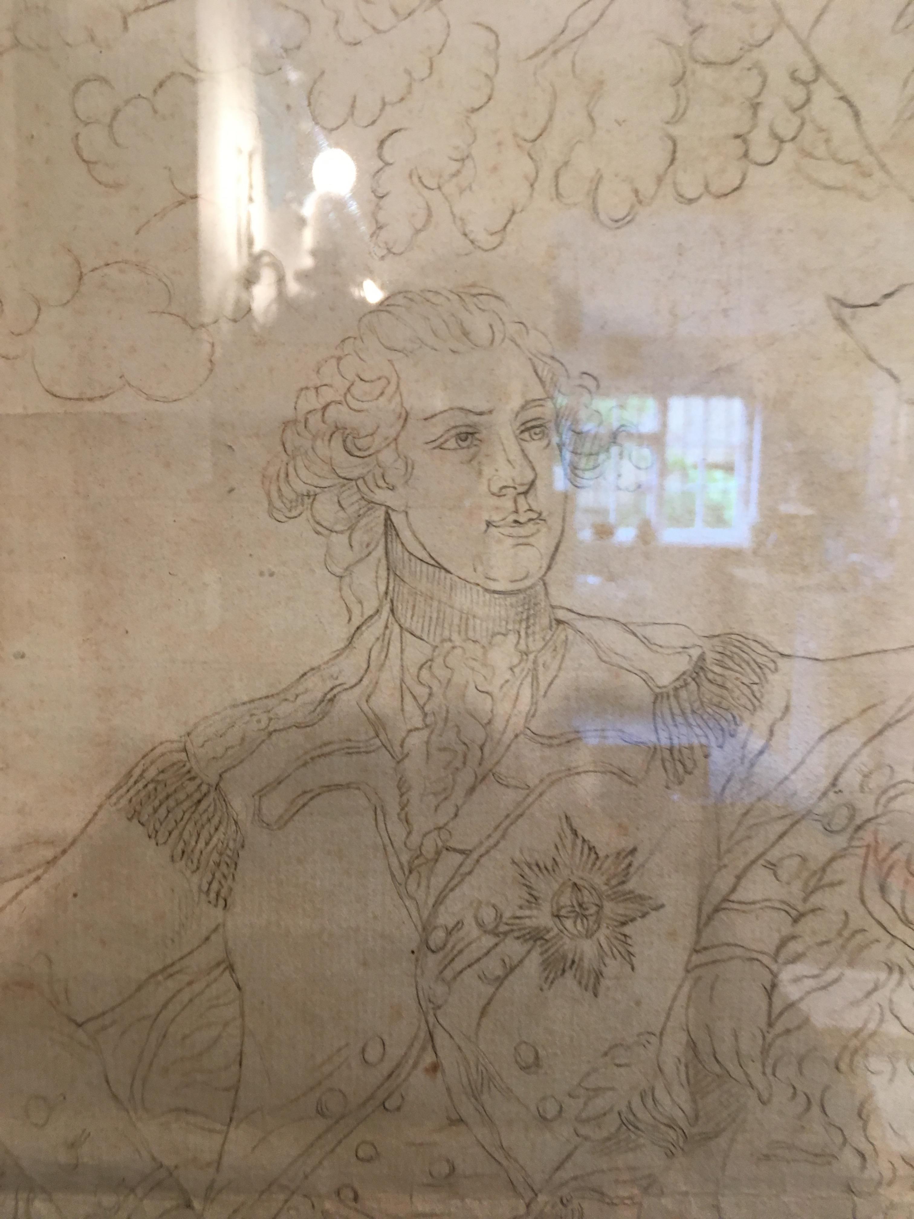 AFTER THOMAS GAINSBOROUGH, R.A. A PORTRAIT OF GEORGE IV AS PRINCE REGENT pencil 63.0 x 47.0cm / 24 - Image 5 of 13