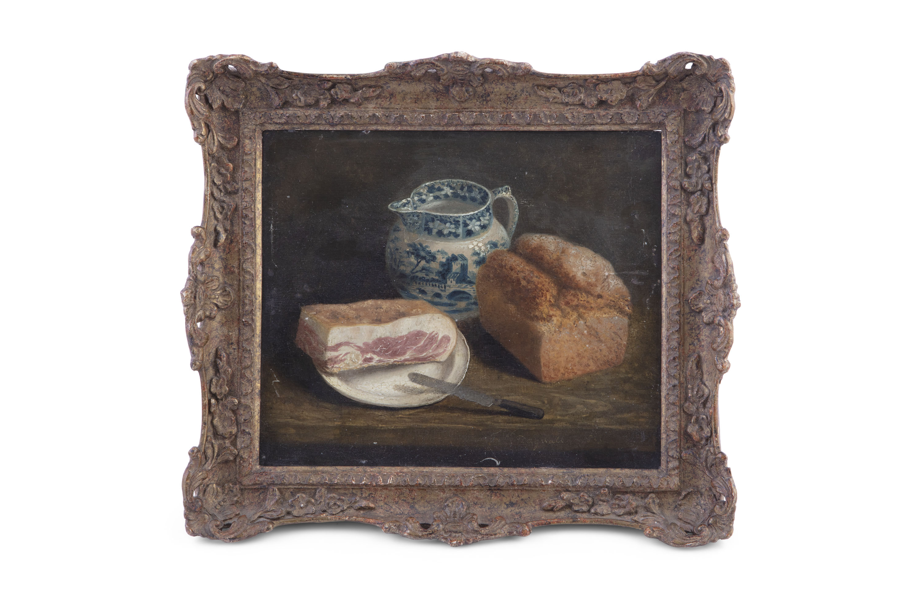 T. W DAGNALL (EARLY 19TH CENTURY)Still life with bacon and bread Oil on panel, 19 x 22.5cmSigned and
