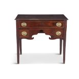 A GEORGE III MAHOGANY LOW BOY, mid 18th century, of rectangular form with one long and two short