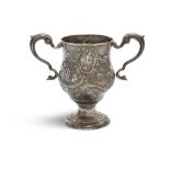 A GEORGE III IRISH SILVER TWO HANDLED LOVING CUP, Dublin 1773, mark of Matthew West, with