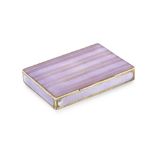 A DANISH SILVER GILT AND GUILLOCHE ENAMEL RECTANGULAR BOX, Copenhagen 1930, struck 'G.S' for