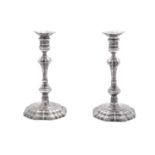 A PAIR OF AMERICAN STERLING SILVER CANDLESTICKS BY TIFFANY & CO., NEW YORK, after a design by
