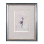 TRUNDLEY (BRITISH, 20TH CENTURY)Rider and Jockey, a pair Oil on board, 20 x 15cmSigned