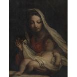 AFTER SASSOFERRATO (ITALIAN 19TH CENTURY)Madonna and ChildOil on canvas, 42 x 34cm In a carved
