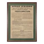 'STOP PRESS POBLACHT NA H-EIREANN'No. 1, No. 2, No. 6, No. 7,Framed height 60cm, Framed width 47cm