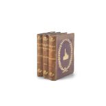 HALLS IRELANDThree volumes, gilt stamped brown leather and cloth decorated with round