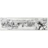 Jack Butler Yeats RHA (1871-1957)The Village (c.1906)Pen and ink, 11.2 x 42cm (4½ x 16½'')