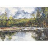Fergus O'Ryan RHA (1910-1989)River LandscapeOil on board, 61 x 87cm (24 x 34¼'')Signed