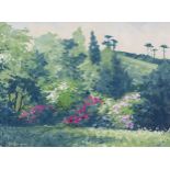 Brett McEntagart RHA (b.1939)Woodland RhododendronsOil on panel, 25 x 34.5cm (10 x 13½'')Signed