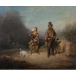 Attributed to William Brocas RHA (1794-1868) The Evicted Family Oil on canvas, 51 x 61cm (20 x 24)