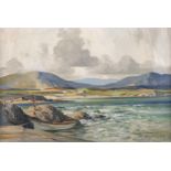 Maurice C. Wilks RUA ARHA (1910-1984)Breezy Day, Bunbeg, Co. DonegalOil on canvas, 41 x 61cm (16 x