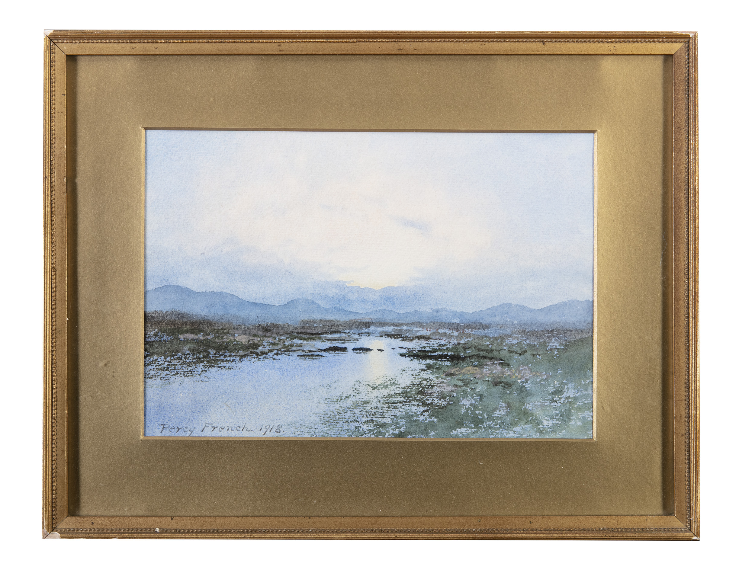 William Percy French (1854-1920)Bogland River LandscapeWatercolour, 17 x 24cm (6¾ x 9½'')Signed - Image 2 of 4