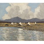 Paul Henry RHA (1877-1958)Cottages in a Landscape (1930-1940)Oil on panel, 34.5 x 39.5cm (13½ x