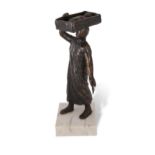 Brid Ni Rinn (b.1936)Sudan PatientBronze on marble plinth, 24 x 10cm