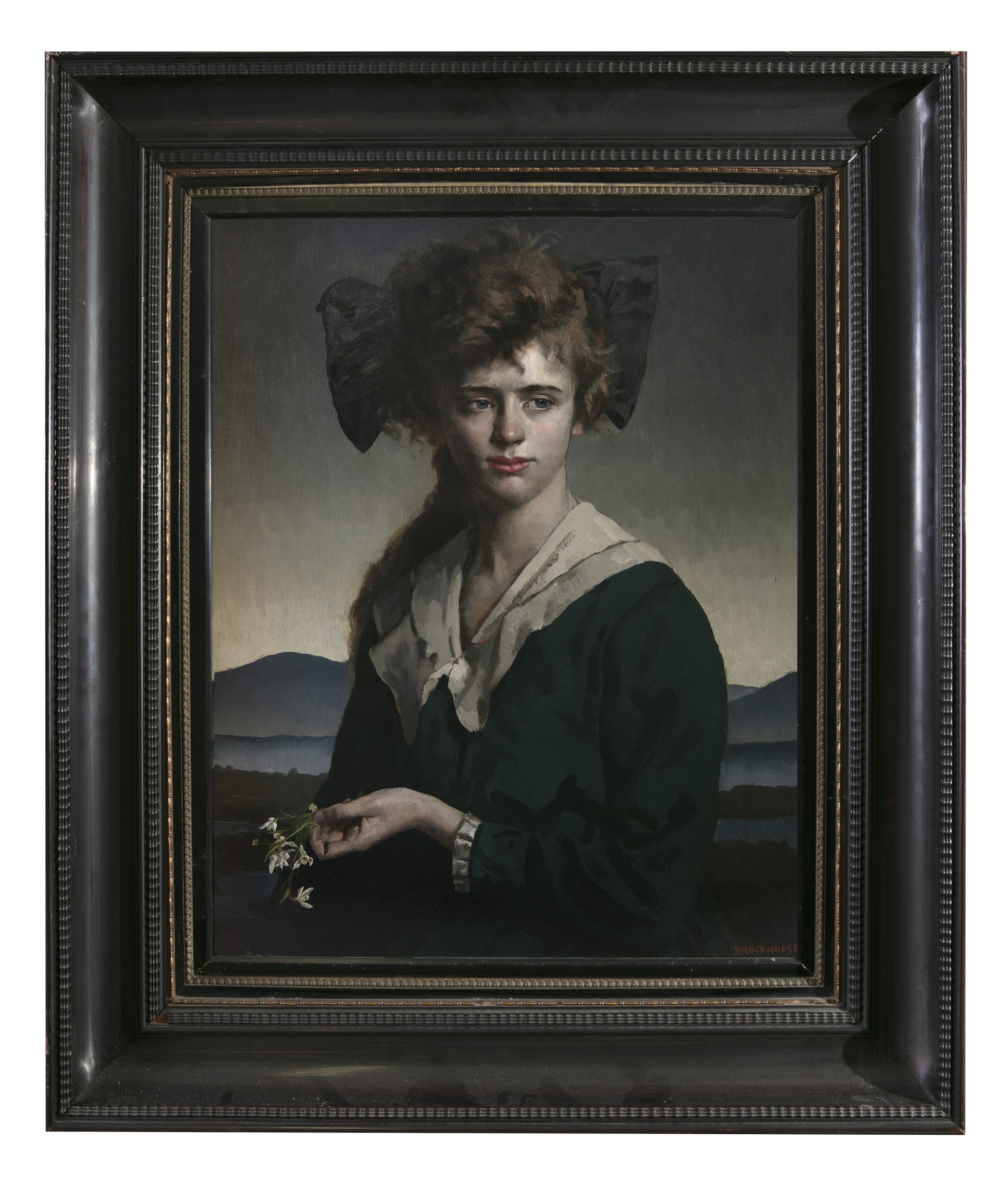 Gerald Leslie Brockhurst (1890-1978)Portrait of Florence Forsyth Oil on panel, 60.7 x 47.4cm (23¾ - Image 2 of 4