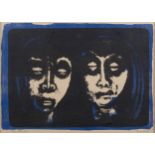 Anne Yeats (1919-2001)Two after DarkLithograph, 36 x 49cm (14¼ x 19¼'')Signed, inscribed and