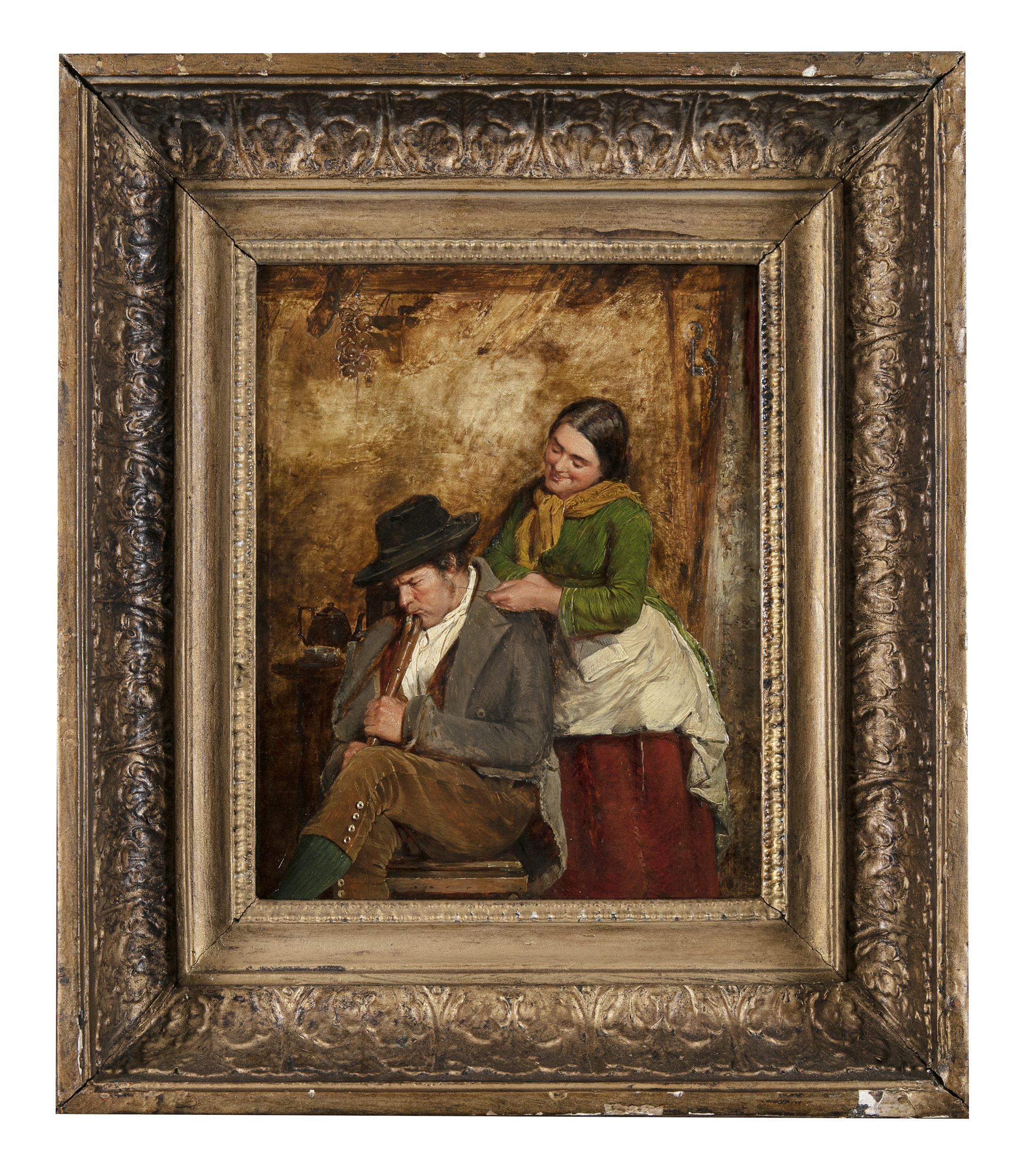 Erskine Nicol RSA ARA (1825-1904)Irish Crofter and his Wife in a Cottage Interior Oil on board, 28 x - Image 2 of 2