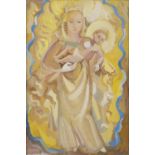 Father Jack P. Hanlon (1913-1968)Golden MadonnaOil on canvas, 45 x 30cm (17¾ x 11¾'')Inscribed verso