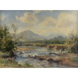 Frank McKelvey RHA RUA (1895-1974)River Ray, Co. DonegalOil on canvas, 44 x 59cm (17¼ x 23¼)