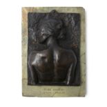 Jerome Connor (1876-1943) The SirenBronze, 29 x 21.5 x 7cm (11¼ x 8½ x 2¾), attached to a green