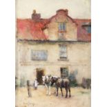 Walter Frederick Osborne RHA ROI (1859-1903)'Old Inn'Watercolour on card, 24.5 x 17cm (9.6 x 6.6”)