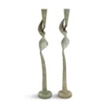 Sandra Bell (b.1954)Standing FiguresA Pair, Bronze, 112cm high (44)Signed twice with initials, dated