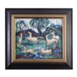 Harry Phelan Gibb (1870-1948)Six Horses in a Landscape (1945)Oil on board, 24 x 28cm (9½ x 11)Signed