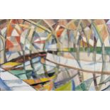 Mary Swanzy HRHA (1882-1978)Cubist LandscapeOil on canvas, 39.5 x 60cm (15½ x 23¾)SignedThis