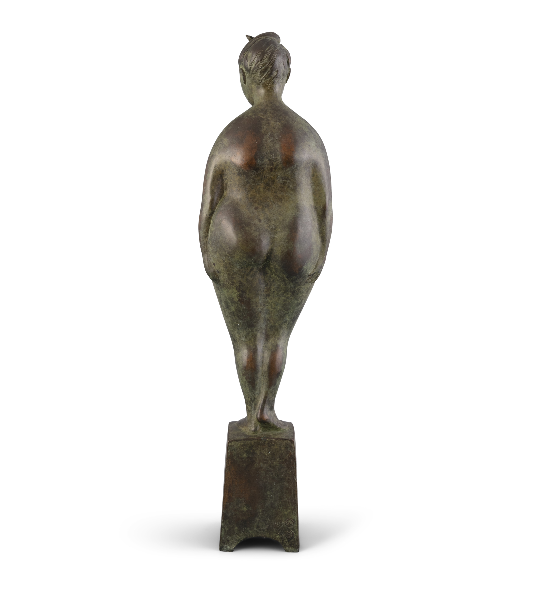 Carolyn Mulholland RHA (b.1944)Little Fat FigureBronze, 67cm high (26¼)Signed with initials and - Image 3 of 3